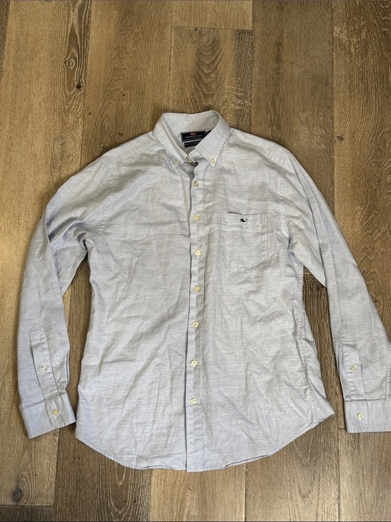 Vineyard Vines Other - Vineyard Vines Light Blue Button-Down Cotton//Linen Shirt 0788